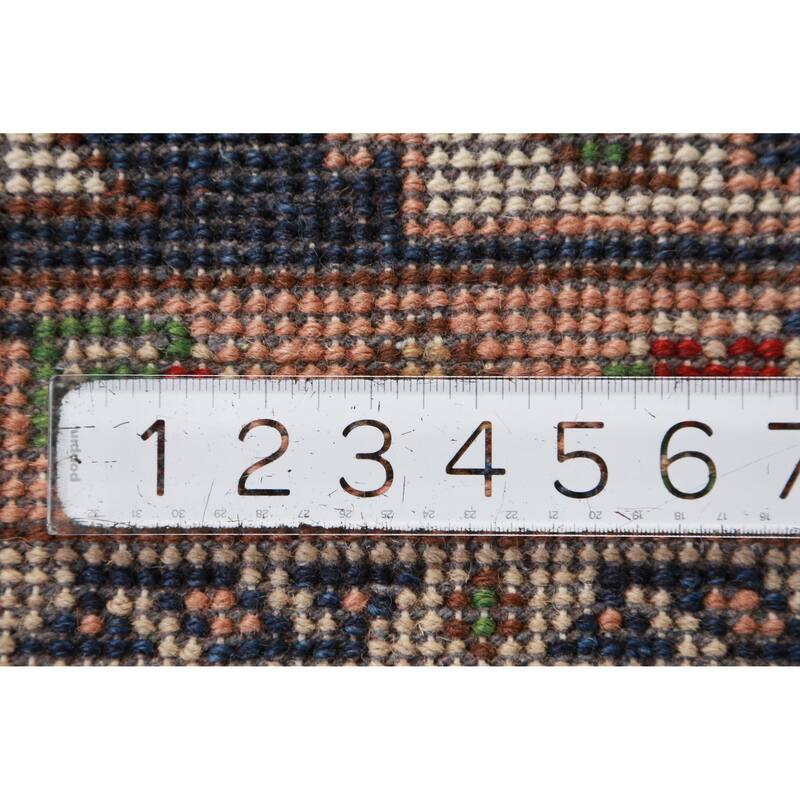 Hand Knotted Oriental 100% Wool Carpet Traditional Geometric Red Heriz (serapi) Area Rug - 11' 9'' X 8' 10''