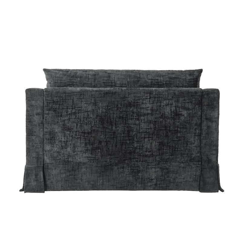 GDFStudio - 93.7" Modular Chenille Sectional Sofa Bed with USB