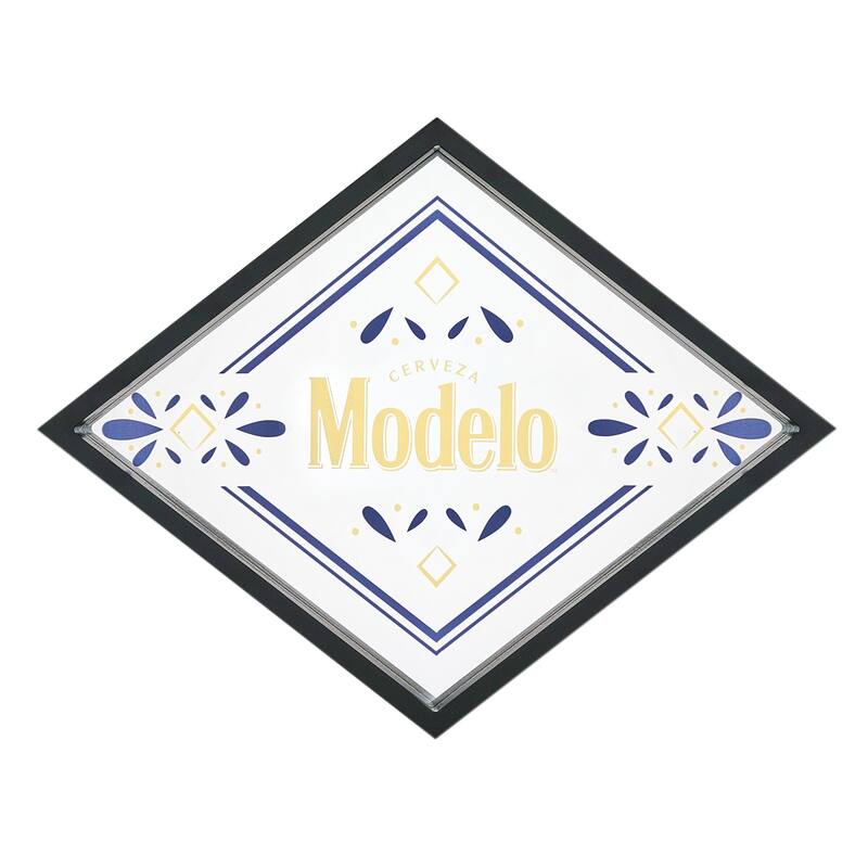 American Art Decor Modelo Printed Framed Mirror, 14.5" H x 18.75" L