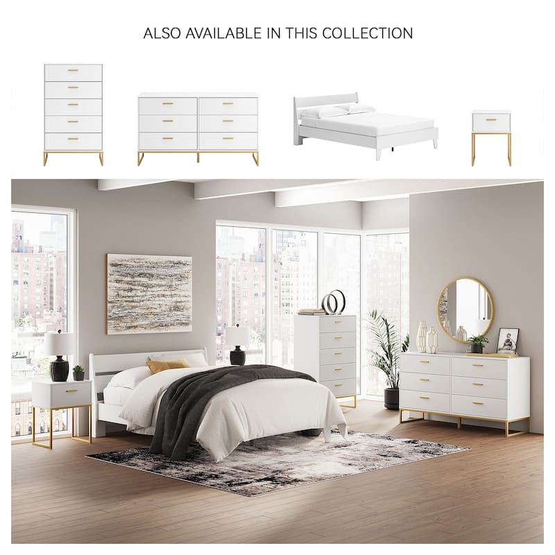 Signature Design by Ashley Socalle White/Gold Dresser