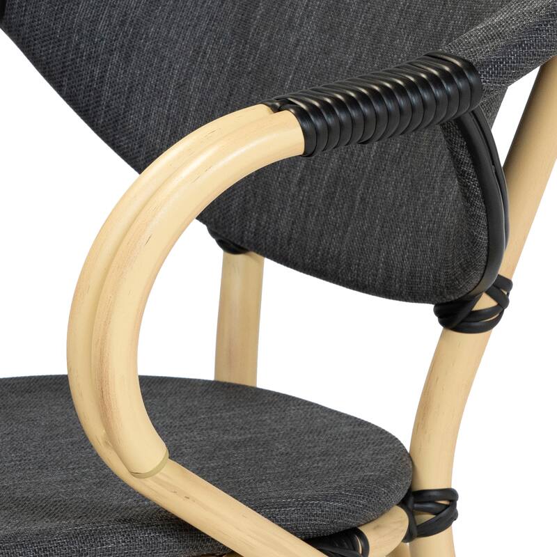 Alanna Modern Natural Mesh Curved Patio Side Chairs (Set of 2) by Furniture of America - Set of 2