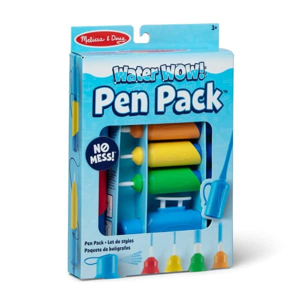 slide 2 of 8, Melissa & Doug Water WOW Pen Pack, 4 Water Pens, Sprayer, Tether Cap - Multi Multi - Kids
