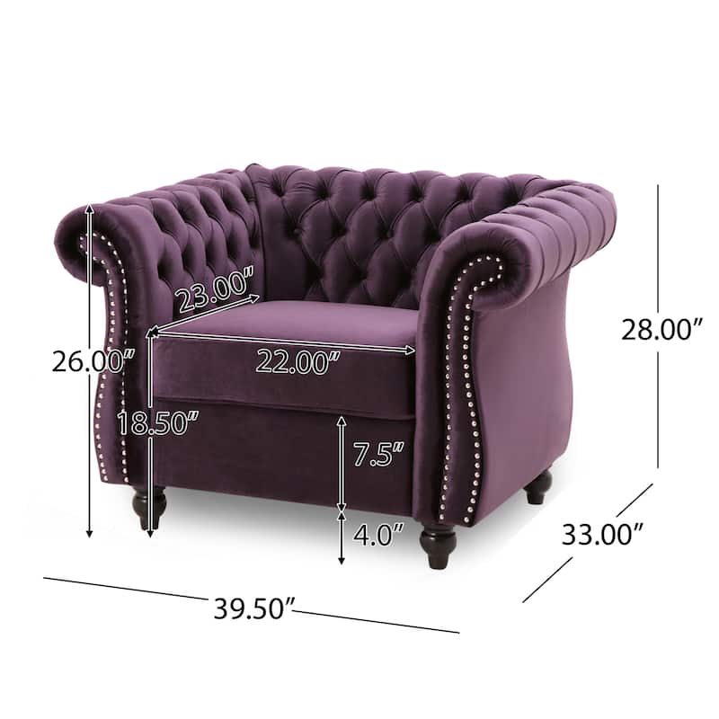 Club Chair Vanity Chair Upholstered Arm Chair Side Chair Dark Purple Dressing Chair Velvet Chair Leisure Chair