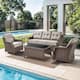 Option Brown Wicker & Beige Cushion