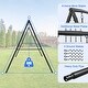 preview thumbnail 3 of 7, Hapfan 440lbs Kids Swing Sets for Backyard with 3 Swings, Outdoor Metal Swingset