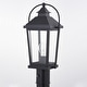 preview thumbnail 3 of 4, Lexington 1 Light Dusk to Dawn Black Outdoor Post Lamp Clear Glass - 7.75-in W x 17.75-in H x 6.5-in D