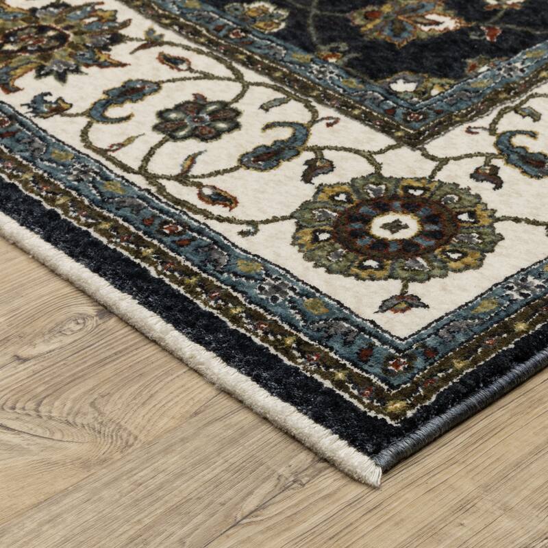 Style Haven Victoria Persian Inspired Blue/ Ivory Area Rug