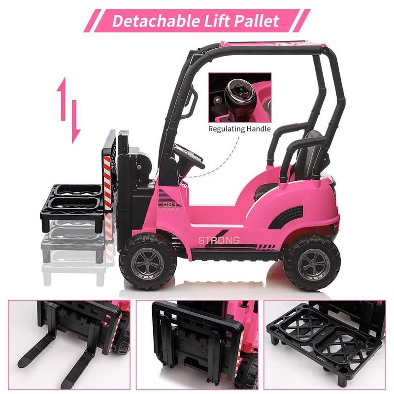 12V Kids Ride on Forklift Car with Tent