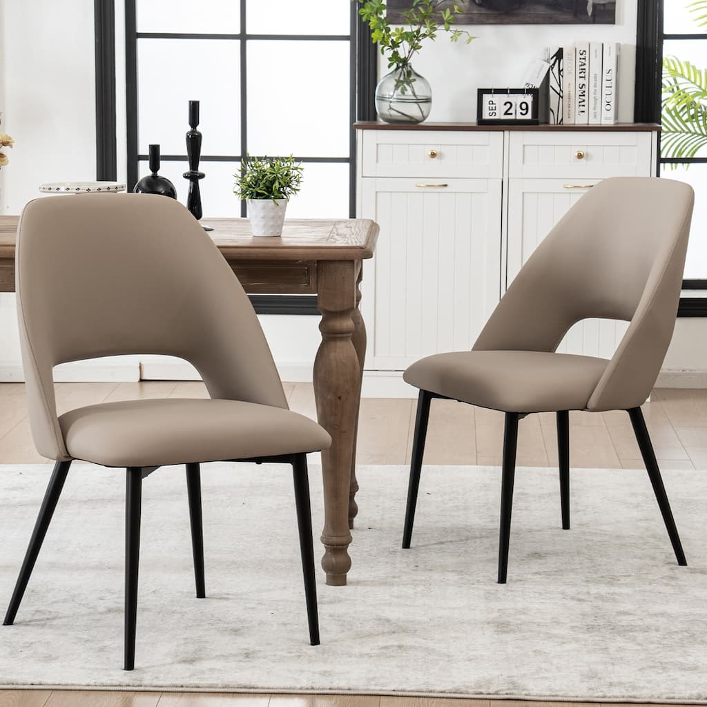 Modern Dining Chairs Set of 2 Armless Chairs 22.83"Wx22.05"Dx34.65" H