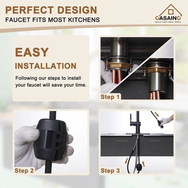 Single Handle Pull Out Sprayer Kitchen Faucet