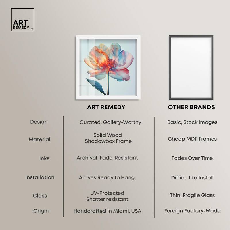 Peony Phases Shadowbox by Art Remedy