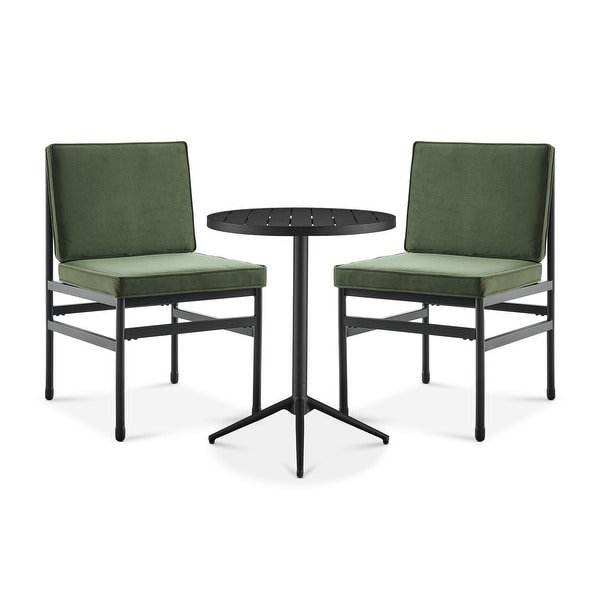 Mopio Odelia 3 Piece Bistro Set 2 Dining Chairs, 1 Bistro