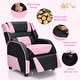preview thumbnail 32 of 51, Gymax Gaming Recliner Sofa PU Leather Armchair for Kids Youth w/