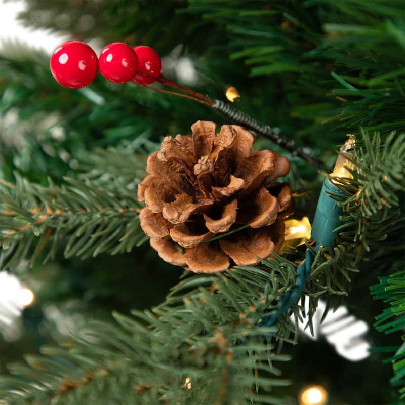 Real Touch™️Pre-Lit Mixed Noble Spruce Artificial Christmas Tree - 4.5' - Warm White - 4.5 Foot