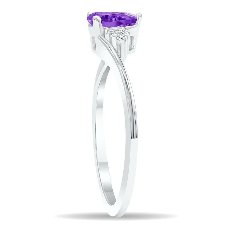 Women's Amethyst and Diamond Tierra Ring in 10K White Gold
