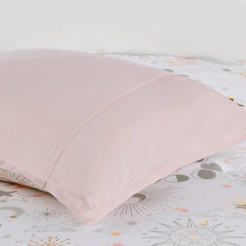 Intelligent Design Kids Ariella Starry Sky Metallic Comforter Set with Throw Pillow