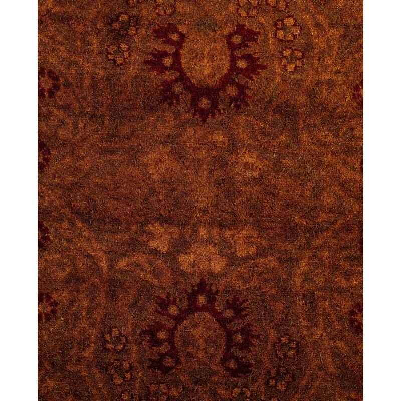 Overdyed One-of-a-Kind Hand-Knotted Area Rug - Gold - 3' 2" x 14' 1"
