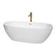 Option White / Polished Chrome Trim / Brushed Gold Faucet
