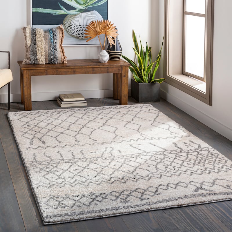 Livabliss Dorota Moroccan Trellis Area Rug - 2' x 3' - Khaki