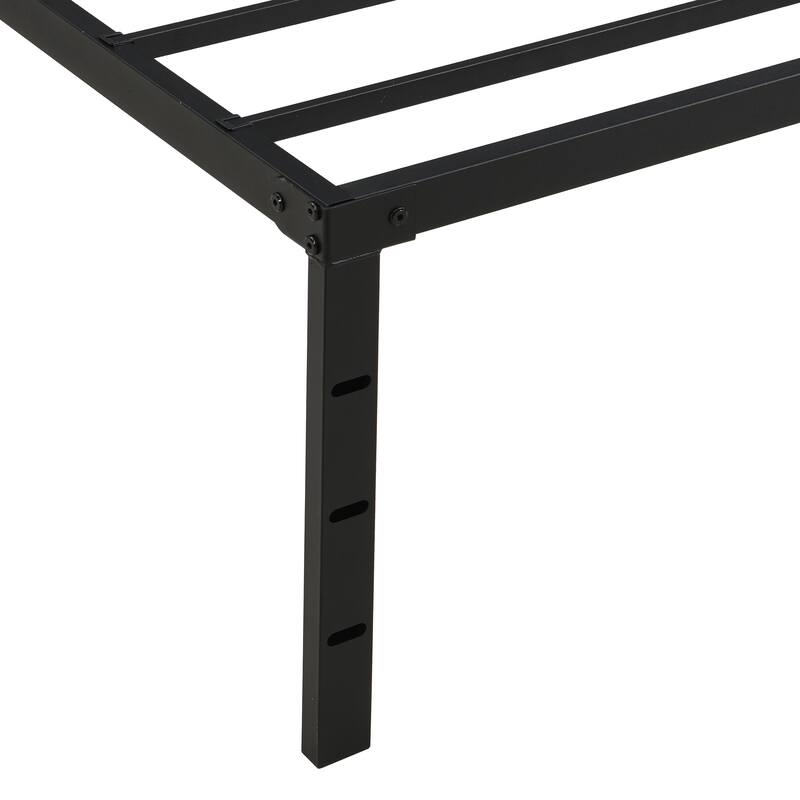 Queen Size Bed Frame, Heavy Duty Metal Bed Frame, Quick & Easy Assembly, No Noise, Black