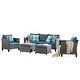 preview thumbnail 5 of 80, Ovios 5-piece Outdoor High-back Wicker Sectional Set