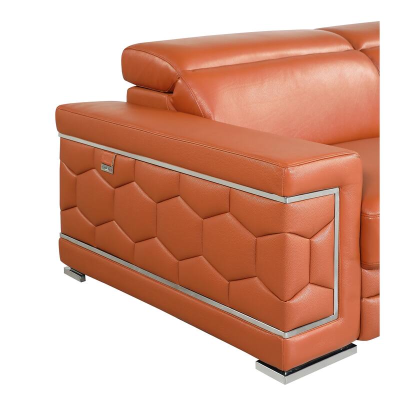 Top Grain Italian Leather Loveseat
