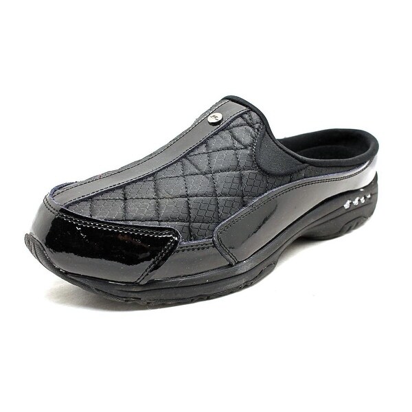 Easy Spirit Travel Time WW Round Toe Patent Leather Mules
