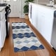 preview thumbnail 115 of 132, Premium Washable Super Soft Diamond Modern Mayfield Rug Navy - 2'3" x 7'6"