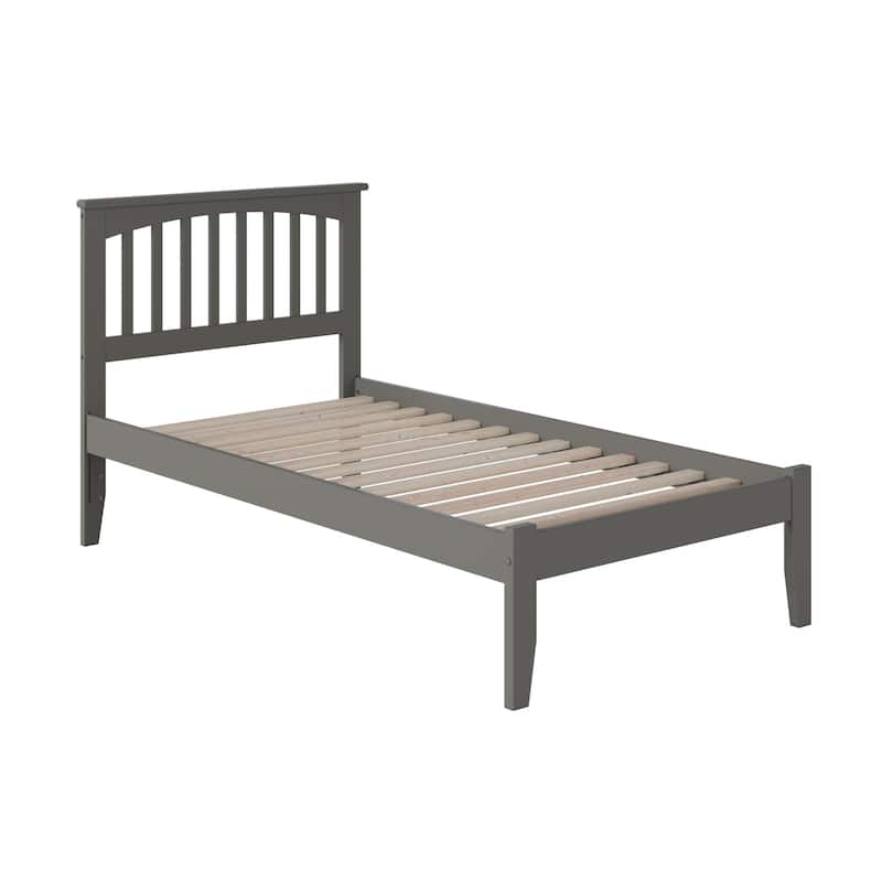 Twin Platform Bed Grey - HomeStock Global Modern Bed Frame with Footboard