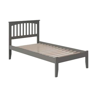 Twin Platform Bed Grey - HomeStock Global Modern Bed Frame with Footboard