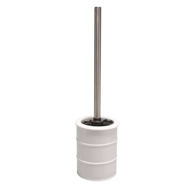 Elle Décor Modern Ridge Design Toilet Brush & Holder in Black