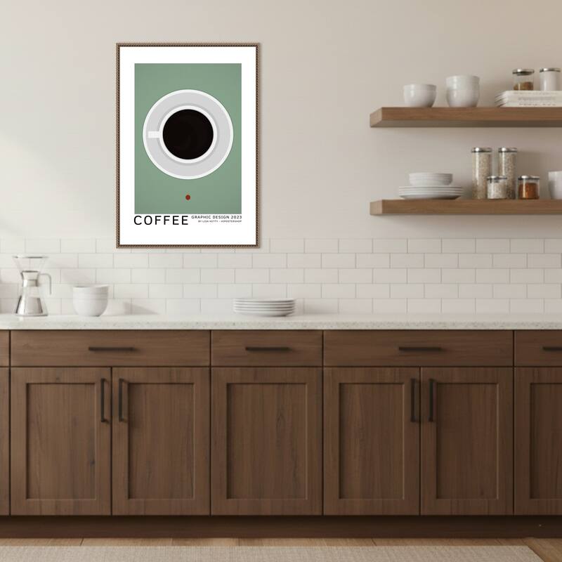 Coffee Crosssection by Lisa Ketty Framed Canvas Wall Art Print