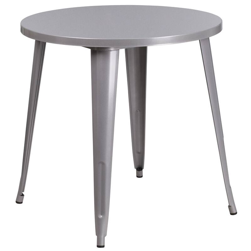 30-inch Round Metal Table and Chairs 5-piece Set