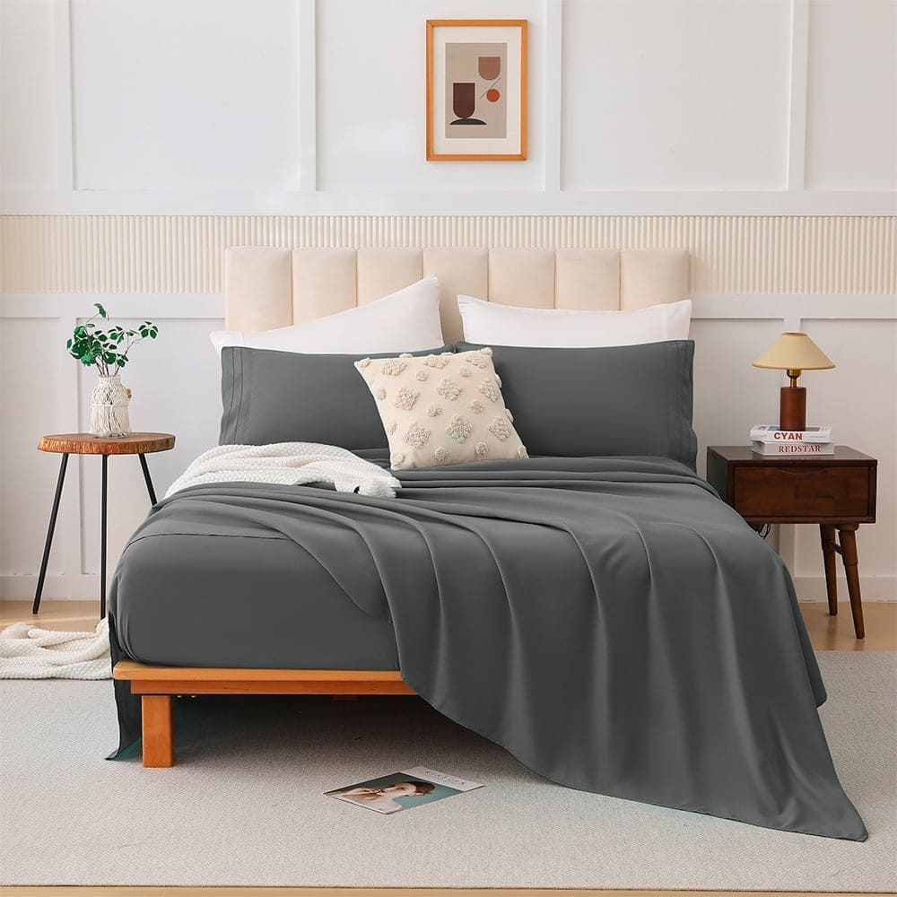 Shatex Soft Skin-Friendly 4-Piece Deep pocket Bed Sheet Set