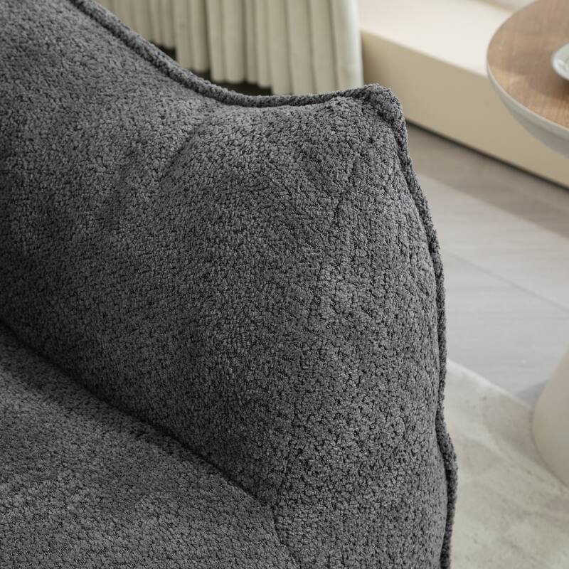 GDFStudio - COOLMORE Boucle Bean Bag Chair with Memory Foam Filling for Ultimate Comfort