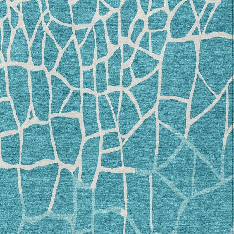 HomeRoots Abstract Transitional Rectangle Outdoor Rug