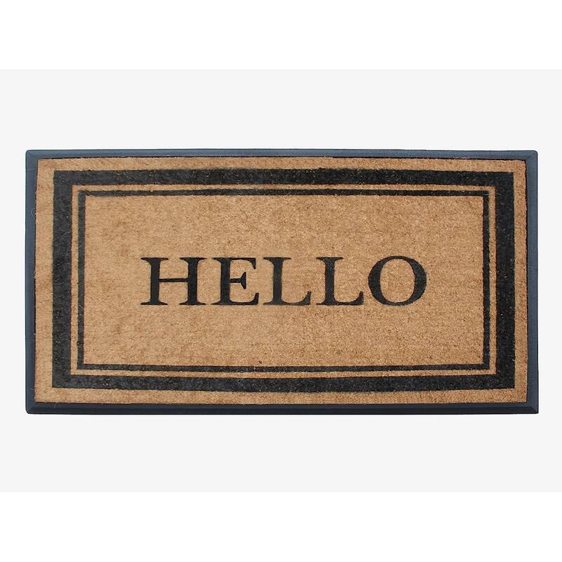 A1HC Natural Coir & Rubber Door Mat, 30"x48", Heavy Duty Large Doormat - Markham Hello