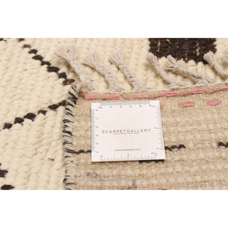 ECARPETGALLERY Hand-knotted Pak Finest Marrakesh Cream Wool Rug - 9'1 x 12'6