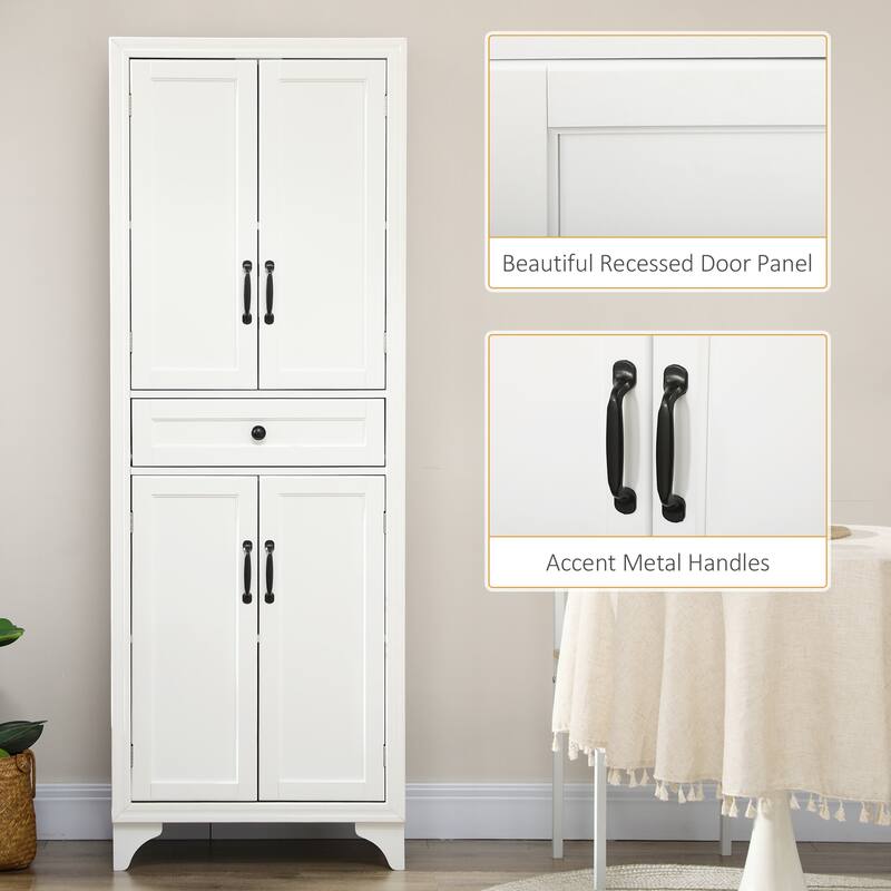 67" Tall Freestanding Kitchen Pantry Cabinet