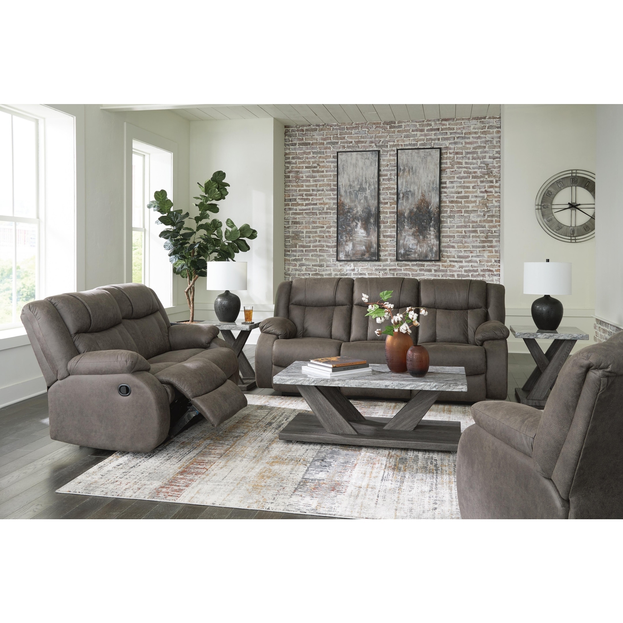 Signature Design by Ashley First Base Gray 3-Piece Upholstery Package - 86"W x 40"D x 41"H
