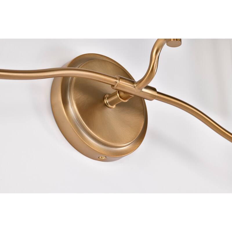 Liam 3 Light Vanity Burnished Brass White Opal Glass - Burnished Brass