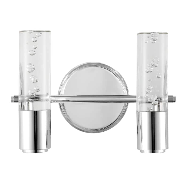 Alain Minimalist Modern Bubble Acrylic/Iron Integrated LED Vanity Light, by JONATHAN Y