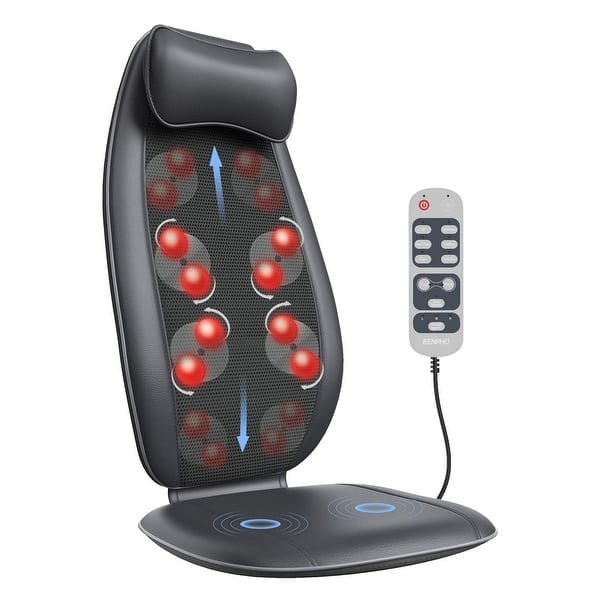 vibrating back massager cushion Comfier Back Massager Chair Pad, 10 Motors Vibration Massage Seat Cushion with Heat, Gifts main image 1