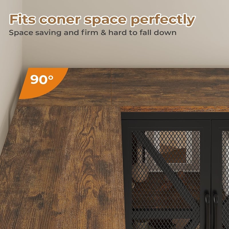 Corner Bookshelf Fabric Drawers Bookcase Display Shelf