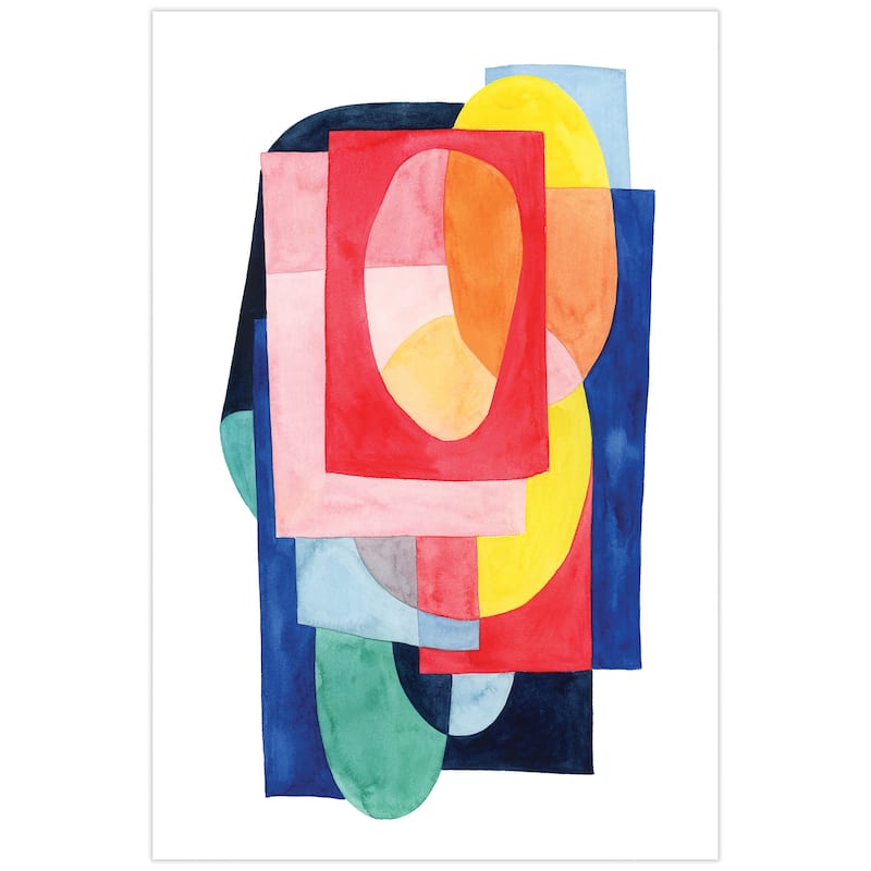 "Launder II" Frameless Free Floating Tempered Glass Panel Graphic Wall Art