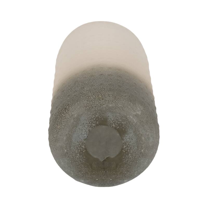 Sagebrook Home 11-inch Textured 2-tone Glass Vase, Exquisite Glass Craftsmanship