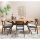 preview thumbnail 7 of 5, Fausett Mid-Century Modern 5 Piece Dining Set by Christopher Knight Home Mint/Walnut