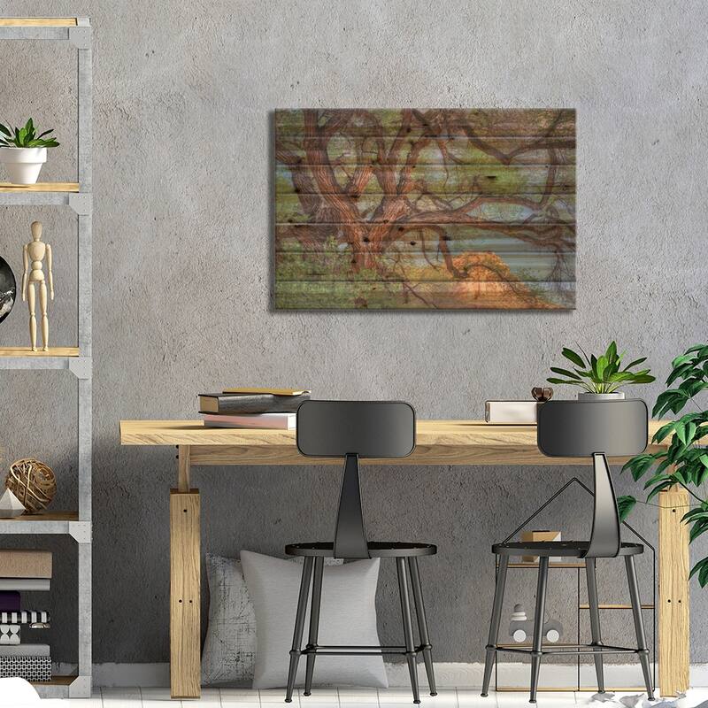 Wild Branching Tree Print On Wood by Dennis Frates - Multi-Color