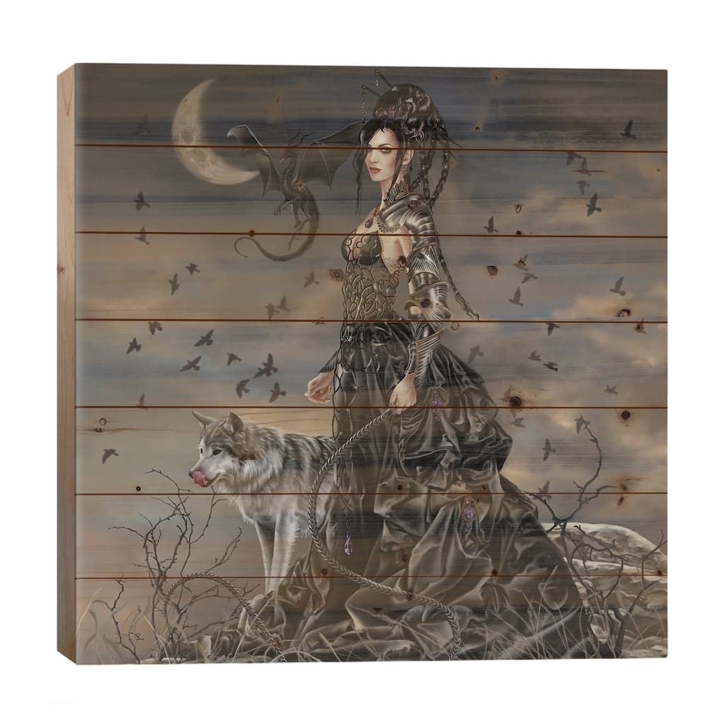 Bella Square Format Print On Wood by Nene Thomas - Multi-Color
