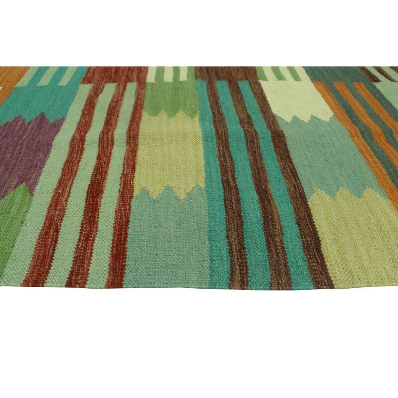 Noori Rug Winchester Flatweave Balkiya Ivory/Burgundy Rug - 5'1" x 6'6"